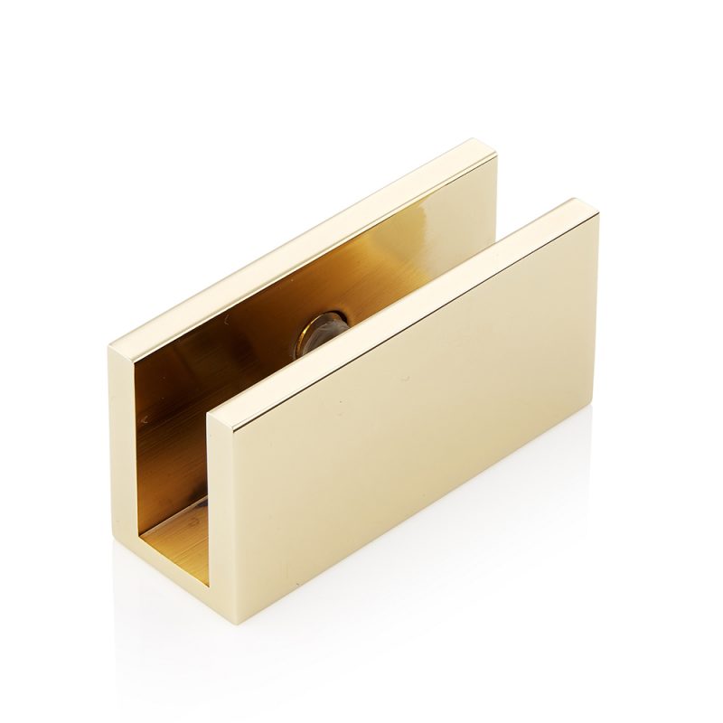 Glass Shelf Bracket Polished Gold Frameless Shower Hinges