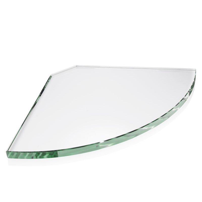 200mm Radius Glass Corner Shelf Frameless Shower Hinges